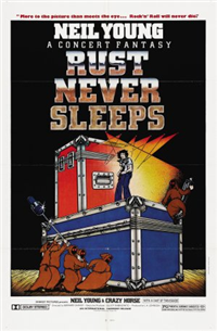 RUST NEVER SLEEPS: NEIL YOUNG AND CRAZY HORSE   Original American One Sheet   (International Harmony, 1979)