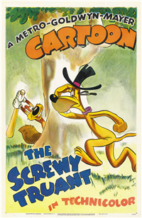THE SCREWY TRUANT   Original American One Sheet   (MGM, 1945)