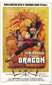 SEVEN BLOWS OF THE DRAGON   Original American One Sheet   (New World, 1973)