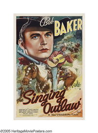 SINGING OUTLAW   Original American One Sheet   (Universal, 1937)