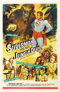 SUPERMAN AND THE JUNGLE DEVIL   Original American One Sheet   (20th Century Fox, 1954)