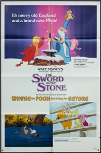 SWORD IN THE STONE AND WINNIE THE POOH   Re-Release American One Sheet   (Disney, 1983)