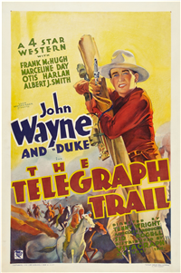 THE TELEGRAPH TRAIL   Original American One Sheet   (Vitagraph, 1933)