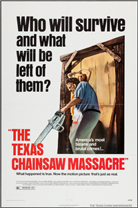 THE TEXAS CHAINSAW MASSACRE   Original American One Sheet   (Bryanston Pictures, 1974)