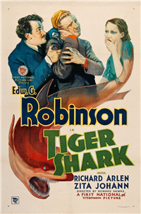 TIGER SHARK   Original American One Sheet   (First National, 1932)