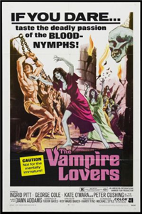 THE VAMPIRE LOVERS   Original American One Sheet   (Hammer, 1971)