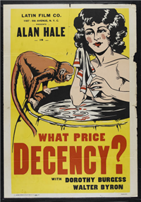 WHAT PRICE DECENCY   Original American One Sheet   (Latin Film Co., 1933)