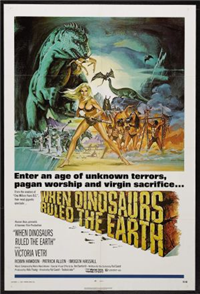 WHEN DINOSAURS RULED THE EARTH   Original American One Sheet   (Warner Brothers, 1971)