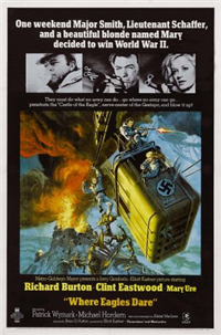 WHERE EAGLES DARE   Re-Release American One Sheet   (MGM, 1975)