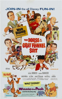HORSE IN THE GRAY FLANNEL SUIT AND WINNIE THE POOH   Original American One Sheet   (Buena Vista (Disney), 1969)