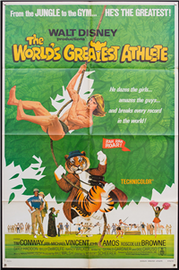 THE WORLD'S GREATEST ATHLETE   Re-Release American One Sheet   (Buena Vista (Disney), 1974)