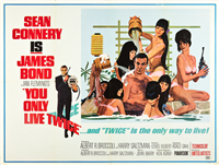 YOU ONLY LIVE TWICE   Original American Subway Poster   (United Artists, 1967)