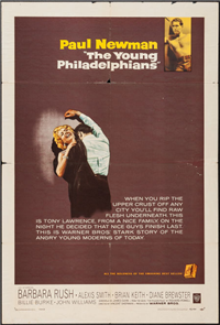 THE YOUNG PHILADELPHIANS   Original American One Sheet   (Warner Brothers, 1959)