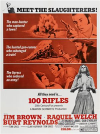 100 RIFLES   Original American One Sheet Style B   (20th Century Fox, 1969)