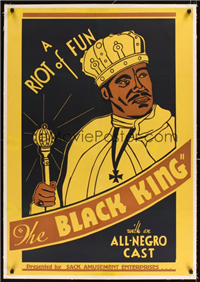 THE BLACK KING   Original American One Sheet   (Sack Amusement, 1932)