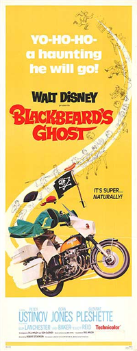 BLACKBEARD'S GHOST   Re-Release American Insert   (Buena Vista (Disney), 1976)