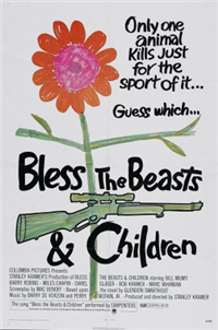 BLESS THE BEASTS AND CHILDREN   Original American One Sheet   (Columbia, 1971)