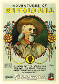 ADVENTURES OF BUFFALO BILL   Original American One Sheet   (Essanay, 1917)