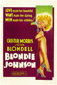 BLONDIE JOHNSON   Original American One Sheet   (First National, 1933)