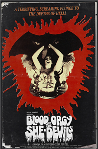 BLOOD ORGY OF THE SHE-DEVILS   Original American One Sheet   (Gemini, 1973)