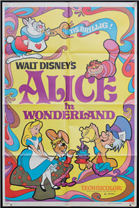 ALICE IN WONDERLAND   Re-Release American One Sheet   (Buena Vista (Disney), 1974)