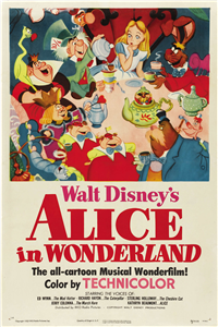 ALICE IN WONDERLAND   Original American One Sheet   (RKO/Disney, 1951)