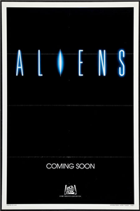 ALIENS   Original International Teaser One Sheet   (20th Century Fox, 1986)