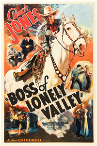 BOSS OF LONELY VALLEY   Original American One Sheet   (Universal, 1937)