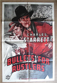 BULLETS FOR RUSTLERS   Original American One Sheet   (Columbia, 1940)