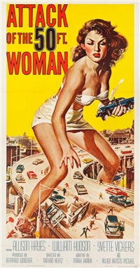 ATTACK OF THE 50 FOOT WOMAN   Original American Three Sheet   (Allied Artists, 1958)
