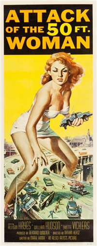 ATTACK OF THE 50 FOOT WOMAN   Original American Insert   (Allied Artists, 1958)
