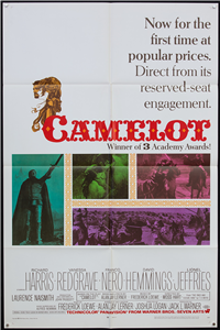CAMELOT   Original American One Sheet Academy Awards Style   (Warner Brothers Seven Arts, 1968)