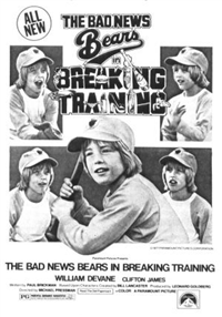 THE BAD NEWS BEARS IN BREAKING TRAINING   Original American One Sheet   (Paramount, 1977)