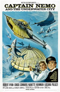 CAPTAIN NEMO AND THE UNDERWATER CITY   Original American One Sheet   (MGM, 1970)