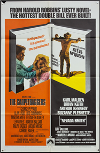 THE CARPETBAGGERS AND NEVADA SMITH   Re-Release American One Sheet   (Paramount, 1968)