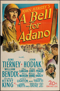 A BELL FOR ADANO   Original American One Sheet   (20th Century Fox, 1945)