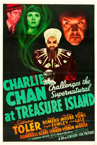 CHARLIE CHAN AT TREASURE ISLAND   Original American One Sheet   (20th Century Fox, 1939)