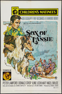 SON OF LASSIE   Re-Release American One Sheet   (MGM, 1971)