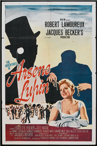 THE ADVENTURES OF ARSENE LUPIN   Original American Three Sheet   (RKO Radio Pictures, 1957)