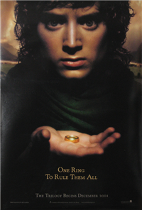 THE LORD OF THE RINGS: FELLOWSHIP OF THE RINGS   Original American One Sheet Advance Style A   (New Line Cinema, 2001)