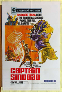 CAPTAIN SINBAD   Re-Release American One Sheet   (MGM, 1971)