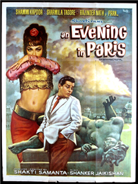 AN EVENING IN PARIS   Original Indian One Sheet   (Shakti Films, 1967)