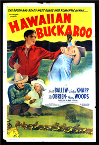 HAWAIIAN BUCKAROO   Re-Release American One Sheet   (Guaranteed Pictures, 1944)