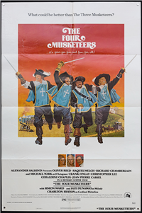 THE FOUR MUSKETEERS   Original American One Sheet   (Twentieth Century Fox Films, 1975)