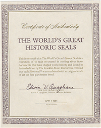 Franklin Mint  The World's Great Historic Seals
