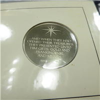 The Annual Christmas in Bethlehem Commemorative Medal and First Day Cover  (Franklin Mint, 1973)