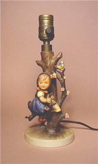 APPLE TREE GIRL Table Lamp   (Hummel 229, 7 1/2" tall)