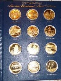 The American Bicentennial 18 KT Gold Medals Collection  (Franklin Mint, 1976)