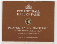Franklin Mint  Pro Football's Immortals  (Mini-Coins, Gold)