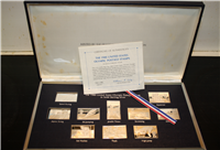 The United States Olympic Postage Stamps in Solid Sterling Silver    (Franklin Mint, 1980)